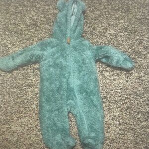 Cozy Teal Fleece Kids One Piece